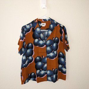 Obey Blueberry Button Up Top